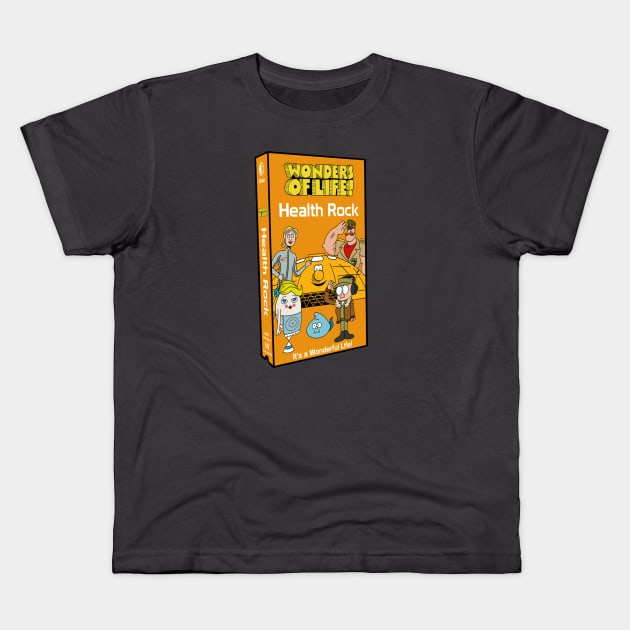 Health Rock on Orange Kids T-Shirt by Sonder Quest